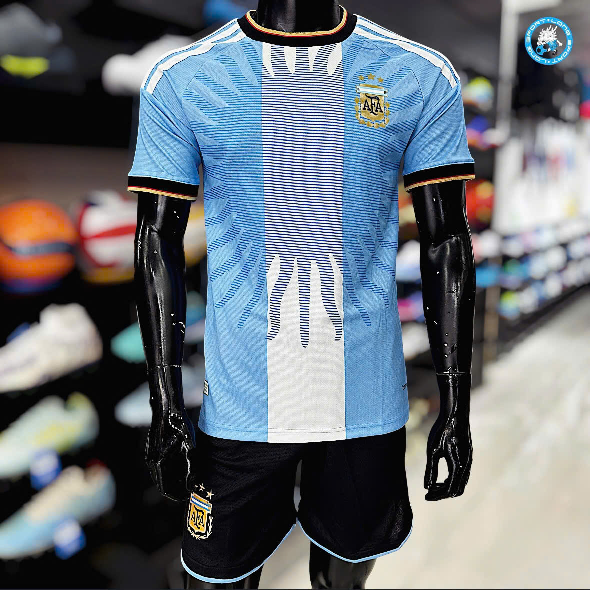 SET QUẦN ÁO ĐÁ BÓNG TUYỂN ARGENTINA (BẢN TRI ÂN LIONEL MESSI) — VẢI THÁI